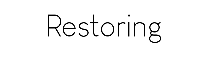 Restoring Louis George Café Light Font