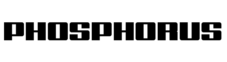 PHOSPHORUS Big Old Boldy Font