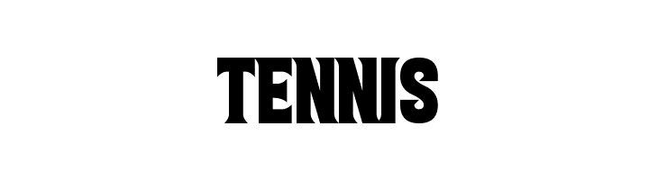 TENNIS One Slice Font