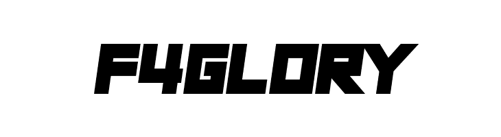 F4GLORY Short Xurkit Tilt Font