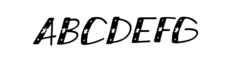 Snowy Sparkles Italic  Free Fonts Download