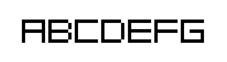 ABCDEFG Block Out Font