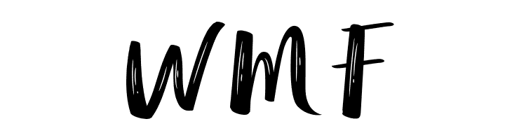 Merci Heart Brush-Regular  Free Fonts Download