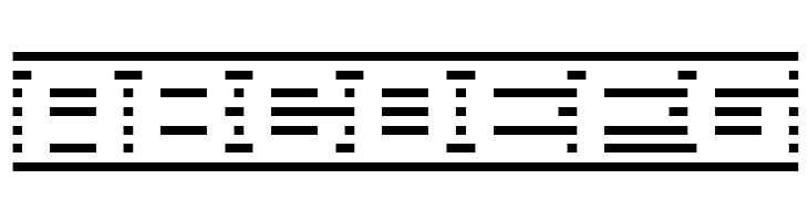 ABCDEFG D3 DigiBitMapism type B wide Font