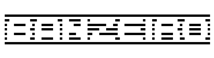 D3 DigiBitMapism type B wide  Free Fonts Download