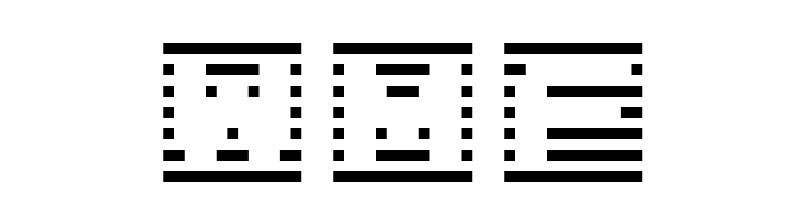 D3 DigiBitMapism type B wide  Free Fonts Download