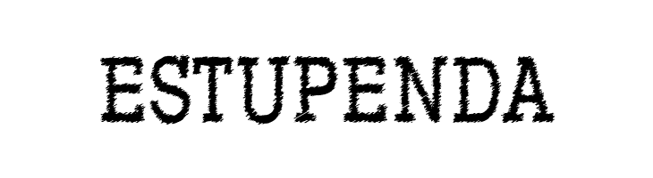 ESTUPENDA RowdyTypemachine-CondensedRegul Font