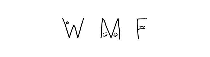 drawn faces on my letters  Free Fonts Download