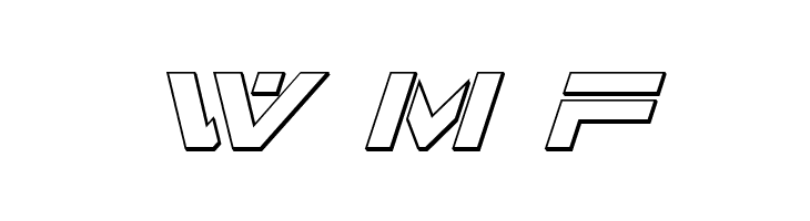 7th Service 3D Italic  Free Fonts Download