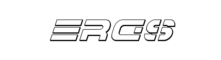 7th Service 3D Italic  Free Fonts Download