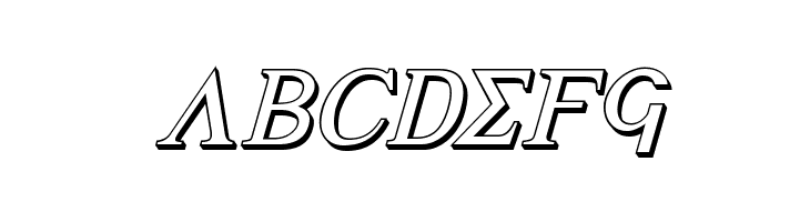 Achilles 3D Italic  Free Fonts Download