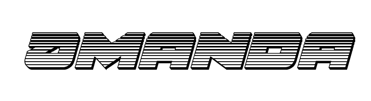 Banjin Chrome Italic  Free Fonts Download