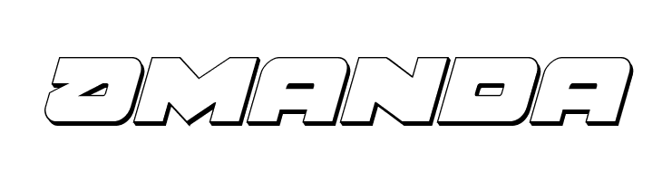 Banjin 3D Italic  Free Fonts Download