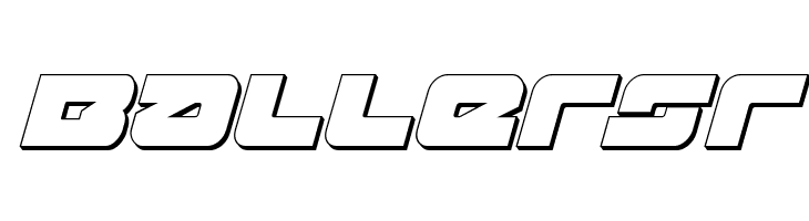 Banjin 3D Italic  Free Fonts Download