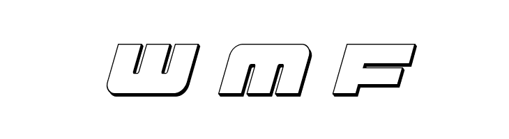 Banjin 3D Italic  Free Fonts Download