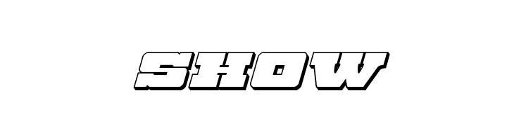 Chicago Express 3D Italic  Free Fonts Download