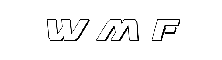 Drone Tracker 3D Italic  Free Fonts Download