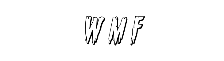 Eva Fangoria 3D Italic  Free Fonts Download