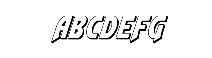 Flash Rogers 3D Italic  Free Fonts Download