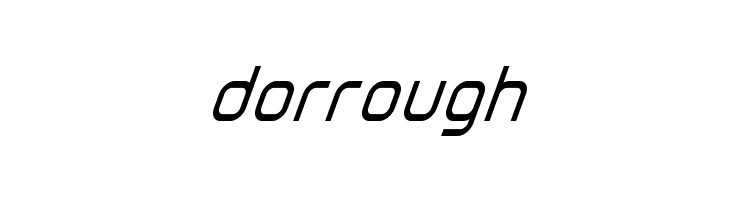 dorrough Fox on the Run Condensed Super-Italic Font