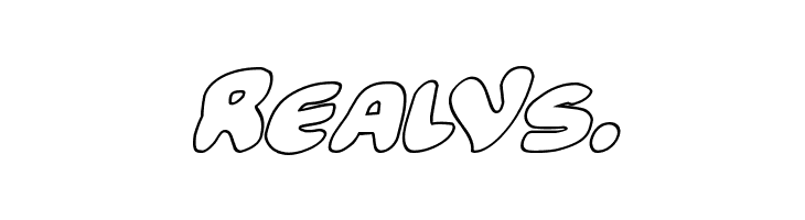 Funny Pages Outline Italic  Free Fonts Download