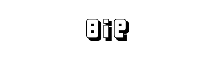 Three the Hard way shadowed  Free Fonts Download