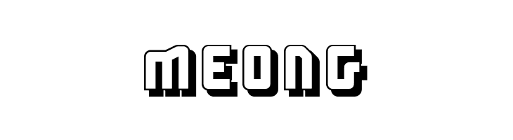 Three the Hard way shadowed  Free Fonts Download