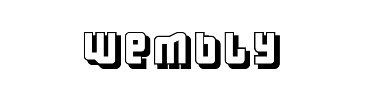 Three the Hard way shadowed  Free Fonts Download