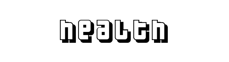 Three the Hard way shadowed  Free Fonts Download