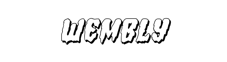 Hemogoblin 3D Italic  Free Fonts Download