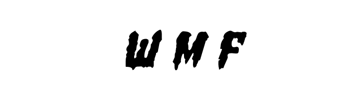 Hemogoblin Mangled Italic  Free Fonts Download