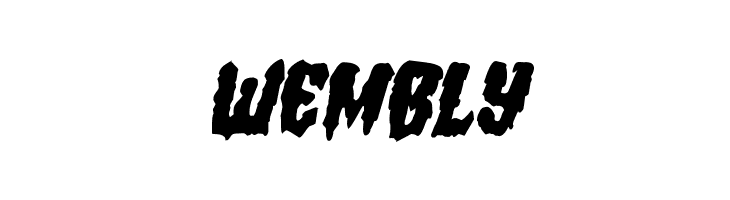 Hemogoblin Mangled Italic  Free Fonts Download