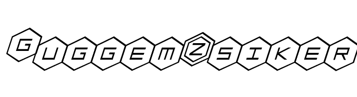 HEX:gon Staggered Italic  Free Fonts Download