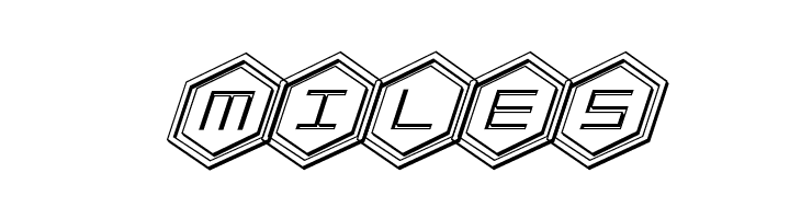 HEX:gon 3D Italic  Free Fonts Download