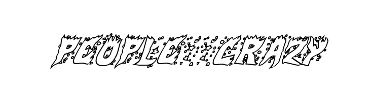 Hot Kiss Outline Italic  Free Fonts Download