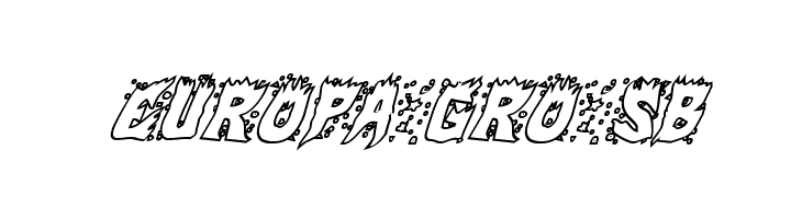 Hot Kiss Outline Italic  Free Fonts Download