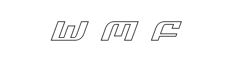 Infinity Formula Outline Italic  Free Fonts Download