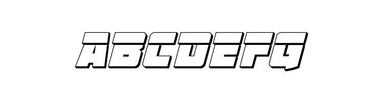 Liberty Legion 3D Laser Italic  Free Fonts Download