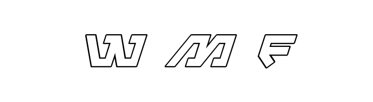 Metal Storm Outline Italic  Free Fonts Download