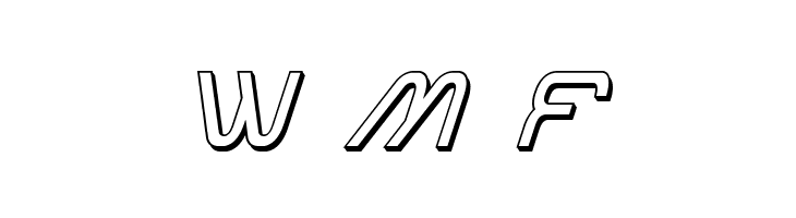 Miracle Mercury 3D Italic  Free Fonts Download