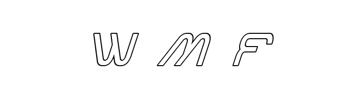 Miracle Mercury Outline Italic  Free Fonts Download