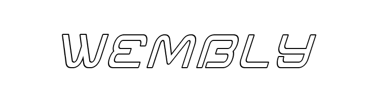 Miracle Mercury Outline Italic  Free Fonts Download