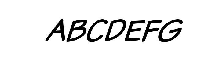 VTCSundaykomixcapsItalic  Free Fonts Download