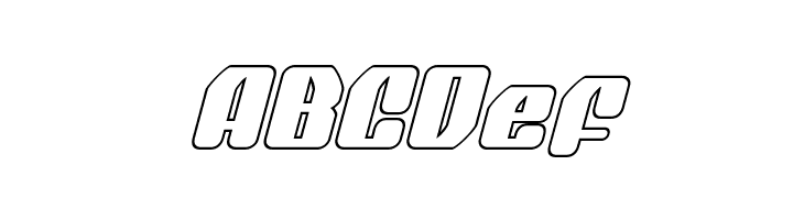 Quasar Pacer Outline Italic  Free Fonts Download