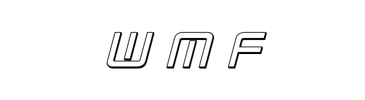 Radio Space 3D Italic  Free Fonts Download