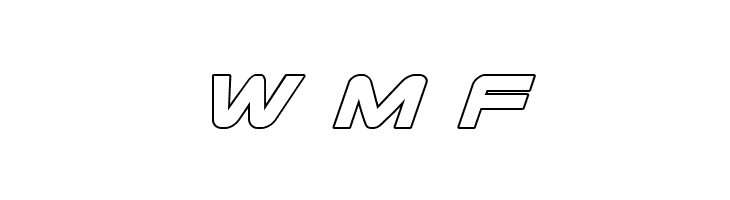 Space Ranger Outline Italic  Free Fonts Download