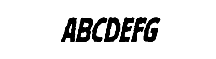 Terror Babble Condensed Italic  Free Fonts Download