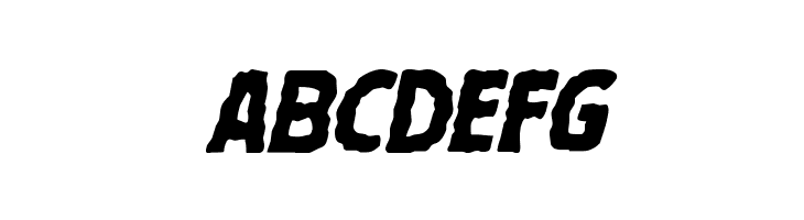 Terror Babble Staggered Italic  Free Fonts Download