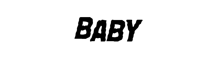 Terror Babble Staggered Italic  Free Fonts Download