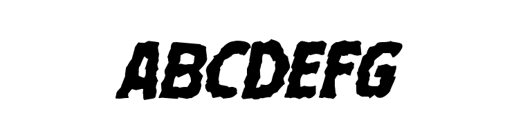 Terror Babble Mangled Italic  Free Fonts Download